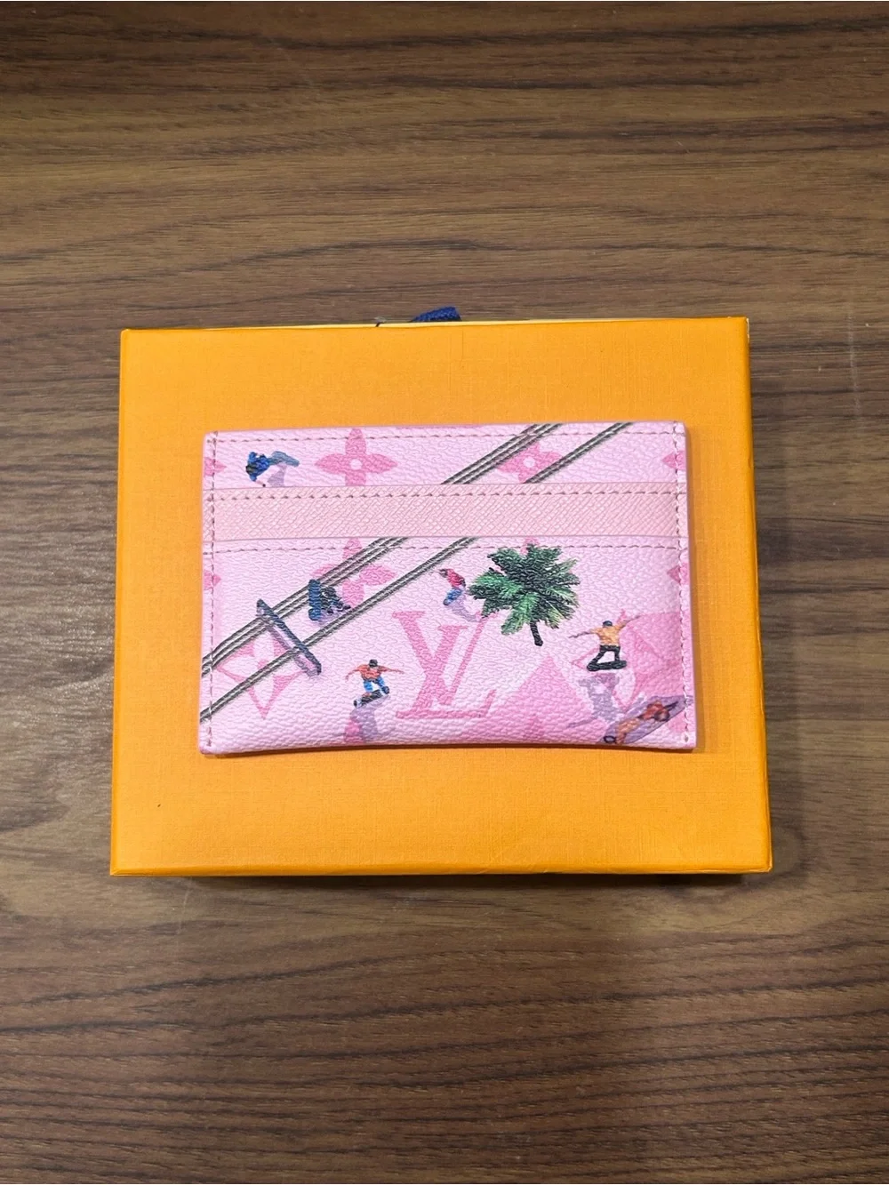 Louis Vuitton Skateboard Pink Card Holder